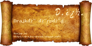 Drajkó Árpád névjegykártya